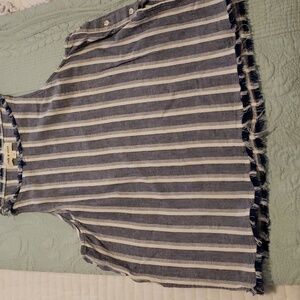 Cloth and Stone cotton denim sleeveless shirt